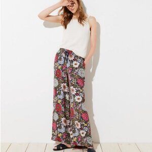LOFT Hydrangea Garden Fluid Drawstring Trousers Size XXSP Colorful, Floral, Fun